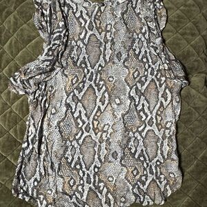 a new day Black and Tan Snake Print Blouse